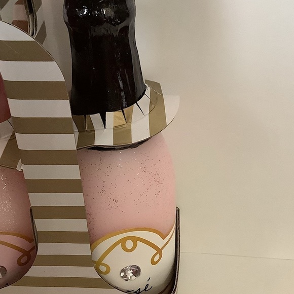 Sparkling Wine Champagne Pink Bottle Candles Set Of 2 New - Picture 5 of 5